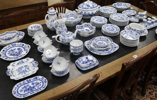 A quantity of Hutschenreuther, Germany, Blue Onion pattern dinner wares,